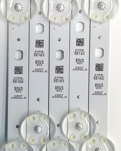 KIT DE LEDS ORIGINAL PARA TV LG 5 PIEZAS / NUMERO DE PARTE EAV65054401 / SSC_Y23 SLIM TRIDENT 43UR80_CSOT_S / SSC_Y23 SLIM TRIDENT 43UR80_CSOT_PTN0.6_REV00_220915 / E469119 / PANEL NC430TQG / DISPLAY ST4251D02-3 / MODELO 43UR7800PSB / 43UR7800PSB.BWMCLJM - Imagen 3