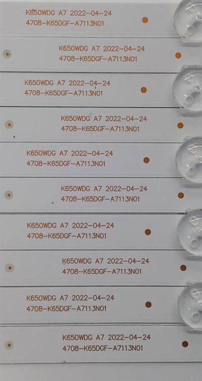 KIT DE LED'S PARA TV SHARP ((10 PIEZAS)) / NUMERO DE PARTE 4708-K65DGF-A7113N01 / K650WDG A7 / XRJ1060 SLC04708RA0 / E479275 / 111005-65FG9011 / K650WGF / PANEL K650WDGF / DISPLAY ST6451D06-3 VER.2.1 / MODELOS 4T-C65EL8UR / 100012587 ((65'' PULGADAS)) - Imagen 6