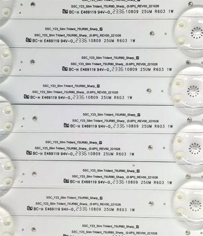 KIT DE LEDS ORIGINAL PARA TV LG 9 PIEZAS / NUMERO DE PARTE EAV65057601 / SSC_Y23_SLIM TRIDENT_75UR80_SHARP_S / SSC_Y23_SLIM TRIDENT_75UR80_SHARP_(0.6PI)_REV00_221026 / SHARP 750G5 / PANEL NC750TQG-VSKHA / MODELO 75UR8750PSA / 75UR8000AUA / 75UR7800PSB - Imagen 3