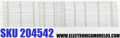 KIT DE LED'S PARA TV TCL ((16 PIEZAS)) / NUMERO DE PARTE 98P745-ZX3030A1-16X10YH-20230713 / HBH-H2 / E493461 / B0101-001263 / 231103-32NG3 / PANEL LVU980NDJL CD9W18 V1 / DISPLAY ST9751D01-4 VER.2.2 / MODELO 98S550G