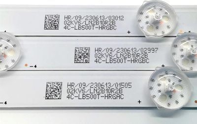 KIT DE LED'S PARA TV DAEWOO ((3 PIEZAS)) / NUMERO DE PARTE 50HR332M14A0 V2 / 50HR332M14B0 V2 / 4C-LB500T-HRGBC / 50D2000 / 50D2000 14*1 A-C04 / 50D2000 14*2 B-C04 / LN2B10R2B / PANEL LVU500CHDX E0504 / DISPLAY CV500U5-T02 REV:01 / MODELO DAW50UR - Imagen 2
