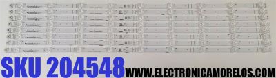 KIT DE LED'S PARA TV HISENSE ((8 PIEZAS)) / NUMERO DE PARTE CRH-BX70X1U913030T0809291-REV1.7 / HD700X1U91-L1+2022090101+SVH700A31 / HD700X1U91-L1 / 2022090101 / SVH700A31 / 1252719 / PANEL HD700X1U92-TAL1B2 / DISPLAY CV700U2-T01 REV:04 / MODELO 70A65H