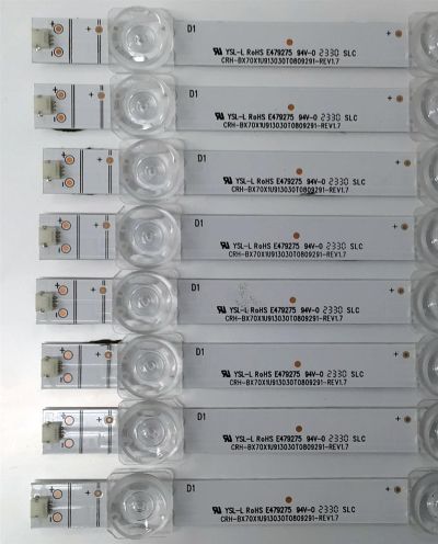 KIT DE LED'S PARA TV HISENSE ((8 PIEZAS)) / NUMERO DE PARTE CRH-BX70X1U913030T0809291-REV1.7 / HD700X1U91-L1+2022090101+SVH700A31 / HD700X1U91-L1 / 2022090101 / SVH700A31 / 1252719 / PANEL HD700X1U92-TAL1B2 / DISPLAY CV700U2-T01 REV:04 / MODELO 70A65H - Imagen 3