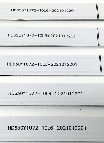 KIT DE LED'S PARA TV HISENSE ((10 PIEZAS)) / NUMERO DE PARTE JL.D65061330-0030S-M_V01 / JL.D65061330-003OS-M_V01 / 1258700 / HD650Y1U72-T0L6+2021012201 / HD650Y1U72-T0L6 / PANEL HD650Y1U72-T0L6 / DISPLAY HV650QUB-F70 / MODELOS 65A7GV / 65R7G5 - Imagen 3