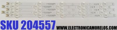 KIT DE LED'S PARA TV LG ((5 PIEZAS)) / NUMERO DE PARTE EAV65073901 / LEDAZ_Y23_SLIM TRIDENT_43UR80 / LEDAZ_Y23_SLIM TRIDENT_43UR80_REV00_230531 / E466169 / UR80 (HKC) / MODELO 43UR7800PSB / 43UR7800PSB.BWMSLJM