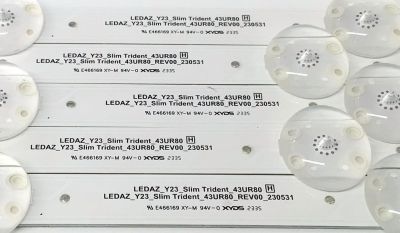 KIT DE LED'S PARA TV LG ((5 PIEZAS)) / NUMERO DE PARTE EAV65073901 / LEDAZ_Y23_SLIM TRIDENT_43UR80 / LEDAZ_Y23_SLIM TRIDENT_43UR80_REV00_230531 / E466169 / UR80 (HKC) / MODELO 43UR7800PSB / 43UR7800PSB.BWMSLJM - Imagen 2