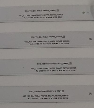 KIT DE LEDS ORIGINAL PARA TV LG 9 PIEZAS / NUMERO DE PARTE EAV65049501 / SSC_Y23 SLIM TRIDENT 70UR75_SHARP_S / SSC_Y23 SLIM TRIDENT 70UR75_SHARP_REV00_0220525 / PANEL NC700TQG / MODELOS 70UR8000AUA / 70UQ9000PUD / 70UT7550AUA - Imagen 3