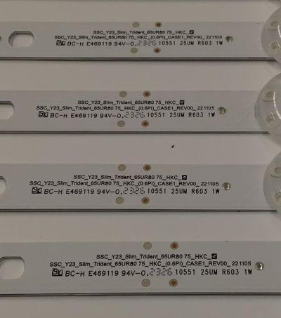 KIT DE LEDS PARA TV LG 8 PIEZAS / NUMERO DE PARTE EAV65066001 / SSC_Y23_SLIM_TRIDENT_65UR80 75_HKC_S / SSC_Y23_SLIM_TRIDENT_65UR80 75_HKC_(0.6PI)_CASE1_REV00_221105 / 65UR8075_HKC_S / HKC 650V9 / E466169 / MODELO 65UR8750PSA - Imagen 2