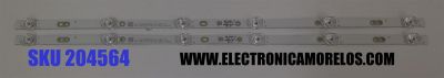 KIT DE LEDS ORIGINAL PARA TV EVL 2 PIEZAS / NUMERO DE PARTE MS-L4225 V3 / E479275 / 1.3.10703200266 / A5 224-232 3.2-3.4 600 011375 / A5 224-232 3.2-3.4 600 011376 / PANEL T320XVN02.H / MODELO 32EVLSM