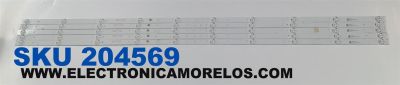 KIT DE LEDS PARA TV SCEPTRE ORIGINAL 5 PIEZAS / NUMERO DE PARTE JL.D550A1330-114BS-M / 18AE530 / N170823 / T102 / 8149010055011 / MODELO U550CV-UMR