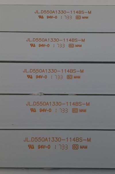 KIT DE LEDS PARA TV SCEPTRE ORIGINAL 5 PIEZAS / NUMERO DE PARTE JL.D550A1330-114BS-M / 18AE530 / N170823 / T102 / 8149010055011 / MODELO U550CV-UMR - Imagen 4