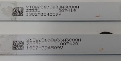 KIT DE LEDS ORIGINAL PARA TV ONN 2 PIEZAS / NUMERO DE PARTE 07-32MB42-YS3030-0D35-2X6 / 261501018510 / 210BZ06D0B33H3C00N / ZS-20221020 / 07-32MB42-YS3030-OD35-2X6 / E471763 / PANEL TPT320B5-XVN02.A REV:SG06B / MODELO 100012589 32" - Imagen 3