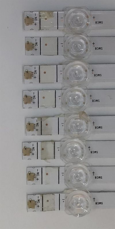 KIT DE LEDS PARA TV VIZIO ORIGINAL 8 PIEZAS / NUMERO DE PARTE HFSX75D08-ZC42AG-24CD / 303HX750051CD / B005P00107968A / GC750M26 / 70401-01867 / 240126AB03 / PANEL BOEI750WQ1 / DISPLAY HV750QUB-F91 / MODELOS V4K75M-0804 / V4K75S-0804 - Imagen 4