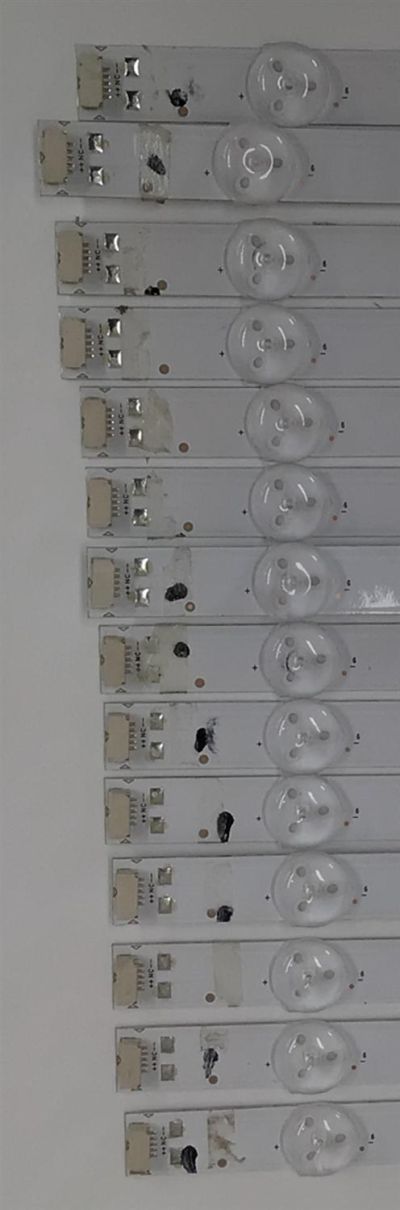 KIT DE LED'S PARA TV TCL ((14 PIEZAS)) / NUMERO DE PARTE 85HR332M09N04 V0 / 85FZ-T / 9X14-C02 / 85HR332M09N04 / E199273 / LL2A08R1C / 230101041140 / PANEL HK850WLEDM-JH25H / DISPLAY PT850GT01-4 VER.1.0 / MODELOS 85S410R / 85S450R - Imagen 2