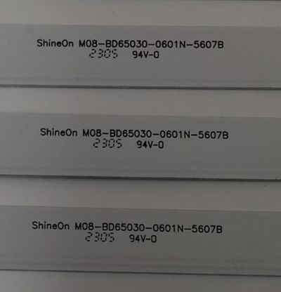 KIT DE LED'S PARA TV VIZIO ((12 PIEZAS)) / NUMERO DE PARTE M08-BD65030-0601N-5607B / SHINEON M08-BD65030-0601N-5607B / 7040-01557 / DISPLAY HV650QUB-F70 REV.2.0 / MODELO V655-J04 - Imagen 3