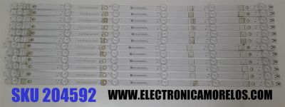 KIT DE LEDS ORIGINAL PARA TV VIZIO 12 PIEZAS / NUMERO DE PARTE 261501016370 / 40-M65Q6-30300D35-12X6-615.5X12-20220314 / 70401-01635BX / SVB650AQ9Y / DISPLAY HV650QUB-F70 / MODELO M65Q6M-K04 LBSFL5LY / M65Q6-L4 LBSFR7GZ