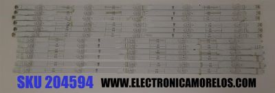 KIT DE LED'S PARA TV VIZIO ORIGINAL 12 PIEZAS / NUMERO DE PARTE LB65092 / LB65092 V0_05 / LB65092 V1_05 / LV65D / PANEL / SD650DUZ-1 / DISPLAY JR645R3HA3L / MODELO V655M-K03 / V655M-K03 LFTVM8LY