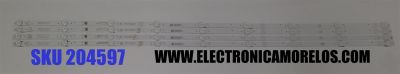 KIT DE LEDS ORIGINAL PARA TV SHARP 4 PIEZAS / NUMERO DE PARTE 4708-K50DGF-A3113N01 / K500WDGF A3 / XRJ1060 / SLC04708RA0 / 110409-50GF3021 / PANEL K500WDGF / DISPLAY CV500U5-T01 REV:01 / MODELO 4T-C50EL8UB / 100012585 50" / SI50URF