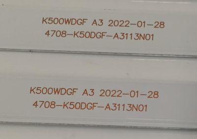 KIT DE LEDS ORIGINAL PARA TV SHARP 4 PIEZAS / NUMERO DE PARTE 4708-K50DGF-A3113N01 / K500WDGF A3 / XRJ1060 / SLC04708RA0 / 110409-50GF3021 / PANEL K500WDGF / DISPLAY CV500U5-T01 REV:01 / MODELO 4T-C50EL8UB / 100012585 50" / SI50URF - Imagen 2