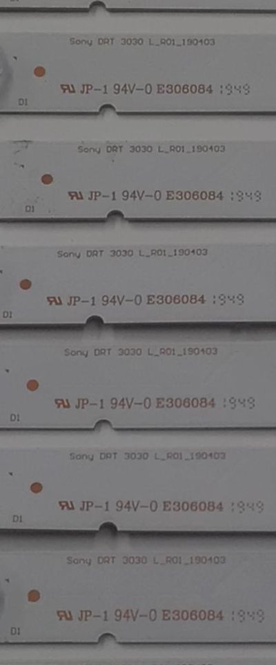 KIT DE LEDS PARA TV SONY ORIGINAL 10 PIEZAS / NUMERO DE PARTE SONY DRT 3030 L_R01_190403 / RF55F / SONY-DRT 3030 L R01 190403 / E306484 / PANEL YSAF055CNS01 / ST5461D11-1 / MODELOS KD-55X750H / KD-55X75CH - Imagen 3