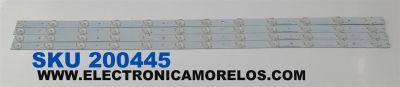 KIT DE LEDS PARA TV SEIKI ORIGINAL 4 PIEZAS / NUMERO DE PARTE IC-C-CNCF39D476  / 910-390-1013 / T390H1-P01-DY4 VER.K1 / T390H1-P01-DY4 (VER.K1) / PANEL T390H1-P01-DY4 / MODELO SE39UY04-1