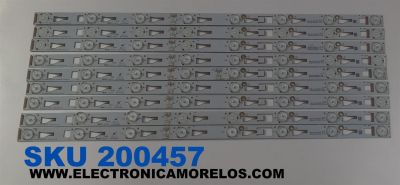 KIT DE LEDS PARA TV TCL ORIGINAL 9 PIEZAS / NUMERO DE PARTE TMT_48S4600_3030C / TMT_48S4600_3030C_8S1P / TMT_48S4600_3030C_3D_9X8 / TMT_48S4600_3030C_8S1P REV.V6 / 4S1PX2 REV.V7 / PANEL LVF480ND2L / MODELO 48FS3700 / 48FS4610 / 48FS4690 / L48F3310-3D