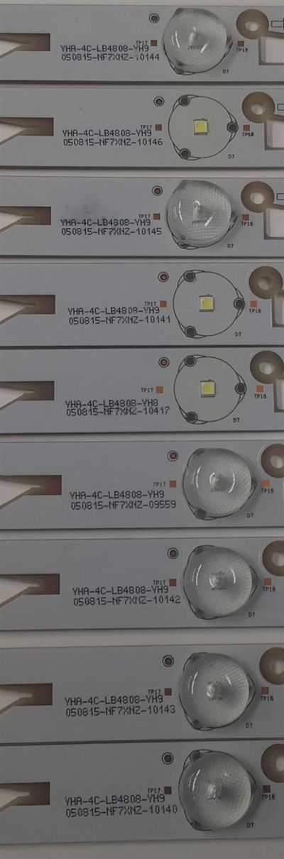 KIT DE LEDS PARA TV TCL ORIGINAL 9 PIEZAS / NUMERO DE PARTE TMT_48S4600_3030C / TMT_48S4600_3030C_8S1P / TMT_48S4600_3030C_3D_9X8 / TMT_48S4600_3030C_8S1P REV.V6 / 4S1PX2 REV.V7 / PANEL LVF480ND2L / MODELO 48FS3700 / 48FS4610 / 48FS4690 / L48F3310-3D - Imagen 2