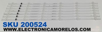 KIT DE LEDS ORIGINAL PARA TV LG 7 PIEZAS / NUMERO DE PARTE EAV65045101 / SSC_Y22.5 SLIM TRIDET_55UQ79_LGD_A_S / SSC_Y22.5 SLIM TRIDET_55UQ79_LGD_A_REV00_220518 / LGD550G7 / MKGB / 21Y1C / PANEL NC550TQG-AAKHC / MODELO 55UR7800PSB / 55UR7800PSB.BWMYLJM