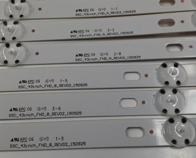 KIT DE LEDS ORIGINAL PARA TV LG 6 PIEZAS / NUMERO DE PARTE EAV63192711 / SSC_43INCH_FHD_B_REV02_150925 / SSC_43INCH_FHD_A_REV02_150925 / 43LH51_FHD_A S / 43LH51_FHD_B S / BOE43036 / PANEL NC430DGG-AAGP1 / MODELO 43UN7000PUB - Imagen 2