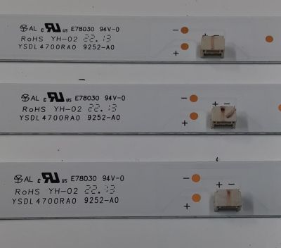 KIT DE LEDS PARA TV JVC ORIGINAL 3 PIEZAS / NUMERO DE PARTE 4708-K43WDD-A1117N01 / K430WDD1 A1 / YSDL 4700RA0 / 9252-A0 / 113X08-430D1021 / K430WDD1 / 224306 / YD-220226-3205B933 / PANEL K430WDF / DISPLAY LC430DUQ (SK)(A3) / MODELO SI43FRF - Imagen 4