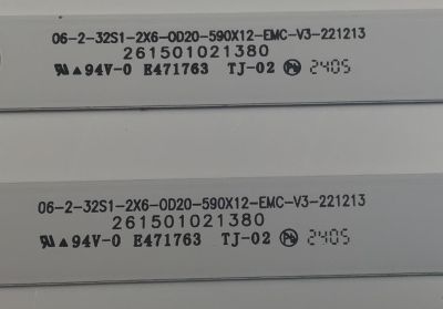 KIT DE LEDS PARA TV VIZIO ORIGINAL 2 PIEZAS / NUMERO DE PARTE 261501021380 / 06-2-32S1-2X6-0D20-590X12-EMC-V3-221213 / 230101039440 / 180L3M31-B / YF-14228 / PANEL HK315WLEDM-JH1VH / DISPLAY PT320AT04-2 VER.1.1 / MODELO VHD32M-0807 / VHD32M-08047 - Imagen 3