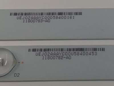 KIT DE LEDS PARA TV TOSHIBA ORIGINAL 2 PIEZAS / NUMERO DE PARTE CL-2K15 280 D205 / CL-2K15 280 D205-V2-UP-ZENER / 11800782-A0 / 11800783-A0 / UEJ02AAAYC00U58400 / PANEL C280LD-FH61 / MODELO 28L110U - Imagen 2