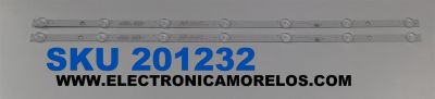 KIT DE LEDS PARA TV POLAROID ORIGINAL 2 PIEZAS / NUMERO DE PARTE 303MY320033 / MY32D07-ZC22AG-06 / 210-108-1158H / 171213B2 / 203-011-0041H / MY315M01 / 2010038085-3 / MODELO 32GSD3000FB