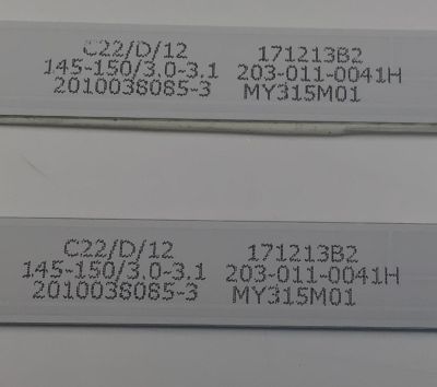 KIT DE LEDS PARA TV POLAROID ORIGINAL 2 PIEZAS / NUMERO DE PARTE 303MY320033 / MY32D07-ZC22AG-06 / 210-108-1158H / 171213B2 / 203-011-0041H / MY315M01 / 2010038085-3 / MODELO 32GSD3000FB - Imagen 2