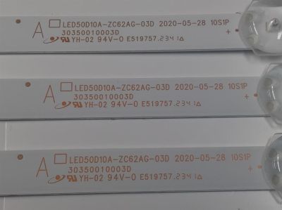 KIT DE LEDS ORIGINAL PARA TV JVC / VIZIO / 3 PIEZAS / NUMERO DE PARTE 30350010003D / LED50D10A-ZC62AG-03D / 231025AC10 / 50000M92S / MODELOS LT-50MCS780 / LT-50KB608 / V4K50M-0810 / V4K50M-0810 LMC1T8MA - Imagen 2