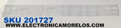KIT DE LEDS PARA TV ORIGINAL 8 PIEZAS / NUMERO DE PARTE HXLB22118 / HD550H3U61-T0L9K4+2023041701+LL-HXLB22118 / 230711LQ / 1308093 / 3HUC