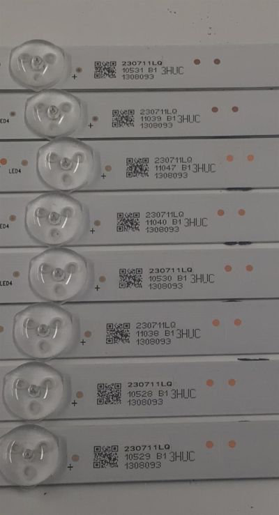 KIT DE LEDS PARA TV ORIGINAL 8 PIEZAS / NUMERO DE PARTE HXLB22118 / HD550H3U61-T0L9K4+2023041701+LL-HXLB22118 / 230711LQ / 1308093 / 3HUC - Imagen 3
