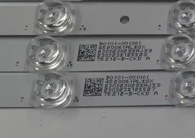 KIT DE LEDS PARA TV TCL ORIGINAL 6 PIEZAS / NUMERO DE PARTE 75S12-ZX3030A1-14X4KW-V5-20220810-TJ / 75S12-ZX3030B1-14X2KW-V5-20220810-TJ / B0101-001001 / B0101-001000 / 4520061AL / 230323028 / 230323029 / 75S12-A-CKD / 75S12-A-CKD / MODELO 75  - Imagen 4
