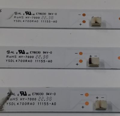 KIT DE LEDS PARA TV JVC ORIGINAL 3 PIEZAS / NUMERO DE PARTE 4708-K43WDD-A2113N11 / K430WDD1 A2 / YDSL4700RA0 / 11155-A0 / 113X08-430D1021 / K430WDD1 / 229052 / HL-030169-3210B833 / PANEL K430WDF / DISPLAY LC430DUQ (SK)(A3) / MODELO SI43FRF - Imagen 4