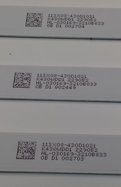 KIT DE LEDS PARA TV JVC ORIGINAL 3 PIEZAS / NUMERO DE PARTE 4708-K43WDD-A2113N11 / K430WDD1 A2 / YDSL4700RA0 / 11155-A0 / 113X08-430D1021 / K430WDD1 / 229052 / HL-030169-3210B833 / PANEL K430WDF / DISPLAY LC430DUQ (SK)(A3) / MODELO SI43FRF - Imagen 2