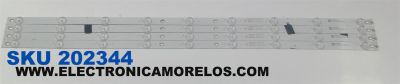 KIT DE LEDS PARA TV CONTINU-US ORIGINAL 4 PIEZAS / NUMERO DE PARTE ZN-40H09A-4 / ZN-40H09A-4 70615 V1.0-OT / ZN-40H09A-4 70615 V1.0-0T / E351707 / H5Z400E / C1000F4G1265PA11N / PANEL V400HJ6-PE1 / MODELO CT-40T18