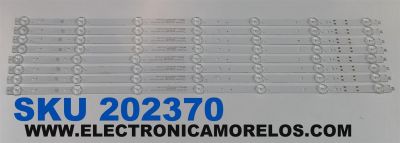 KIT DE LEDS PARA TV ONN ORIGINAL 8 PIEZAS / NUMERO DE PARTE 30365007050D / LED65D07-ZC62AG-08DF / 231114AC01 / 65000M73S / MODELO 100012587 65"