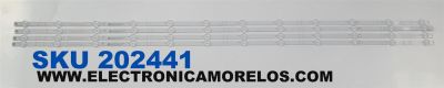 KIT DE LEDS PARA TV VIZIO ORIGINAL 4 PIEZAS / NUMERO DE PARTE GC55D12-ZC42AG-04D / 303GC550099D / B005P00102256A / HX550M14 / 230620DC02 / 2300021394 / E519757 / 70401-01678 / PANEL BOEI550WQ1 / MODELO M55Q6-L4 / M55Q6-L4 LBSFN8GZ