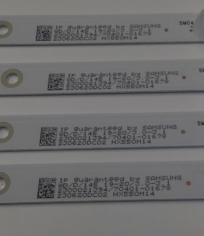 KIT DE LEDS PARA TV VIZIO ORIGINAL 4 PIEZAS / NUMERO DE PARTE GC55D12-ZC42AG-04D / 303GC550099D / B005P00102256A / HX550M14 / 230620DC02 / 2300021394 / E519757 / 70401-01678 / PANEL BOEI550WQ1 / MODELO M55Q6-L4 / M55Q6-L4 LBSFN8GZ - Imagen 3