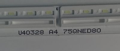 KIT DE LEDS PARA TV LG ORIGINAL 4 PIEZAS / NUMERO DE PARTE SSC_Y22_75QNED80_BOE_66LED / SSC_Y22_75QNED80_BOE_66LED_A BAR_REV02_210702 / SSC_Y22_75QNED80_BOE_66LED_B BAR_REV02_210702 / PANEL NC750EQH-ABLH1 / MODELO 75QNED80UQA.BUSGLKR - Imagen 2