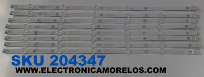KIT DE LEDS PARA TV PHILIPS ORIGINAL 8 PIEZAS / NUMERO DE PARTE 4708-K550WD-A2113N01 / K550WDC1 A2 / K55WDC1 / 471R1P62 / 197022 / X-C74-K5-VF 16 0B / MODELO 55PUF6092