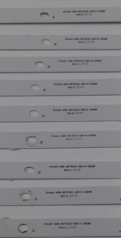 KIT DE LEDS PARA TV VIZIO ORIGINAL 16 PIEZAS / NUMERO DE PARTE M08-BD75030-0601N-5608B / SHINE0N M08-BD75030-0601N-5608B / 70401-01558 / 1950Y464D2212140004D00 / PANEL BOEI750WQ1 / DISPLAY HV750QUB-F91 / MODELO V755-J04 / V755-J04 LBSFE5RZ - Imagen 3