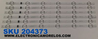 KIT DE LEDS PARA TV LG ORIGINAL 6 PIEZAS / NUMERO DE PARTE EAV65029201 / SSC_Y21 SLIM TRIDENT 50UP80_HKC_S / SSC_Y21 SLIM TRIDENT 50UP80_HKC_H5_PTN0.6_REV00_210715 / 25UM R603 1W 10657 / PANEL NC500TQG-VHKH9 / DISPLAY PT500GT04-2 VER.1.0 / 50UQ7070ZUE