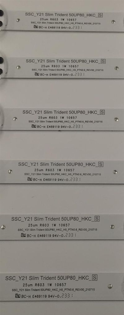 KIT DE LEDS PARA TV LG ORIGINAL 6 PIEZAS / NUMERO DE PARTE EAV65029201 / SSC_Y21 SLIM TRIDENT 50UP80_HKC_S / SSC_Y21 SLIM TRIDENT 50UP80_HKC_H5_PTN0.6_REV00_210715 / 25UM R603 1W 10657 / PANEL NC500TQG-VHKH9 / DISPLAY PT500GT04-2 VER.1.0 / 50UQ7070ZUE - Imagen 3