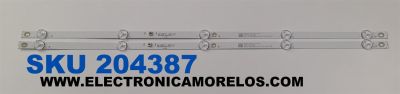 KIT DE LEDS PARA TV ONN ORIGINAL 2 PIEZAS / NUMERO DE PARTE MS-L5289 / MS-L5289 V1 / M224 KD C H 3C / M43161085 / LB-C320-G5N-Z-5-12-W-N-1B / PANEL C320Y20-G5 / DISPLAY ST3151A07-2 VER.2.9 / MODELO 100012589 32"
